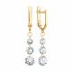 Золотые серьги Diamant 51-121-00480-1 с фианитом