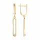 Золотые серьги Diamant 51-121-01051-1 с фианитом
