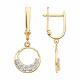 Золотые серьги Diamant 51-121-01381-1 с фианитом