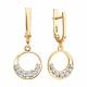 Золотые серьги Diamant 51-121-01381-1 с фианитом