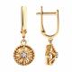 Золотые серьги Diamant 51-121-01549-1 с фианитом
