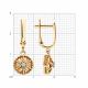 Золотые серьги Diamant 51-121-01549-1 с фианитом
