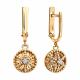 Золотые серьги Diamant 51-121-01549-1 с фианитом
