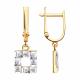 Золотые серьги Diamant 51-121-02921-1 с фианитом