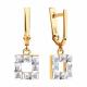 Золотые серьги Diamant 51-121-02921-1 с фианитом