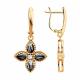 Золотые серьги Diamant 51-121-02984-1 с фианитом