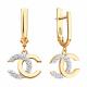 Золотые серьги SOKOLOV 51-121-02988-1 с фианитом
