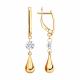 Золотые серьги Diamant 51-121-03026-1 с фианитом