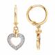 Золотые серьги Diamant 51-121-03040-1 с фианитом