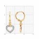 Золотые серьги Diamant 51-121-03040-1 с фианитом