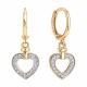 Золотые серьги Diamant 51-121-03040-1 с фианитом