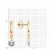 Золотые серьги Diamant 51-122-00487-1 с фианитом