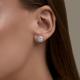 Золотые серьги Diamant 51-122-01211-1 с фианитом