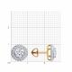 Золотые серьги Diamant 51-122-01211-1 с фианитом