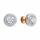 Золотые серьги Diamant 51-122-01211-1 с фианитом