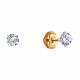 Золотые серьги Diamant 51-122-02082-1 с фианитом