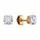 Золотые серьги Diamant 51-122-02090-1 с фианитом