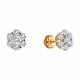 Золотые серьги Diamant 51-122-02287-1 с фианитом