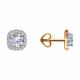 Золотые серьги Diamant 51-122-02355-1 с фианитом