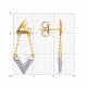Золотые серьги Diamant 51-122-02506-1 с фианитом
