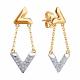 Золотые серьги Diamant 51-122-02506-1 с фианитом