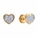 Золотые серьги Diamant 51-122-02862-1 с фианитом