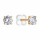 Золотые серьги Diamant 51-122-02873-1 с фианитом