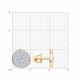 Золотые серьги Diamant 51-122-03001-1 с фианитом