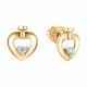 Золотые серьги Diamant 51-122-03125-1 с фианитом