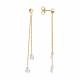 Золотые серьги Diamant 51-122-03127-1 с фианитом