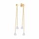 Золотые серьги Diamant 51-122-03127-1 с фианитом