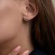 Золотые серьги Diamant 51-123-01384-1 с фианитом