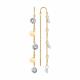 Золотые серьги Diamant 51-123-03132-1 с фианитом