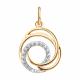 Золотая подвеска Diamant 51-130-01371-1 с фианитом