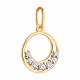Золотая подвеска Diamant 51-130-01381-1 с фианитом