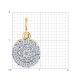 Золотая подвеска Diamant 51-130-03001-1 с фианитом