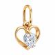 Золотая подвеска Diamant 51-130-03021-1 с фианитом