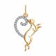 Золотая подвеска Diamant 51-130-03180-1 с фианитом
