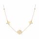 Золотое колье Diamant 51-170-00420-1 с фианитом