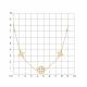 Золотое колье Diamant 51-170-00420-1 с фианитом