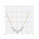 Золотое колье Diamant 51-170-00480-1 с фианитом