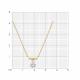 Золотое колье Diamant 51-170-00487-1 с фианитом