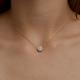 Золотое колье Diamant 51-170-01211-1 с фианитом
