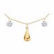 Золотое колье Diamant 51-170-03026-1 с фианитом