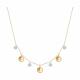 Золотое колье Diamant 51-170-03028-1 с фианитом