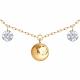 Золотое колье Diamant 51-170-03028-1 с фианитом