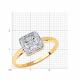 Золотое кольцо Diamant 51-210-00306-1 с бриллиантом