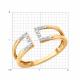 Золотое кольцо Diamant 51-210-00450-1 с бриллиантом