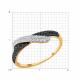 Золотое кольцо Diamant 51-210-00848-1 с бриллиантом и чёрным бриллиантом