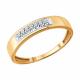 Золотое кольцо Diamant 51-210-01048-1 с бриллиантом